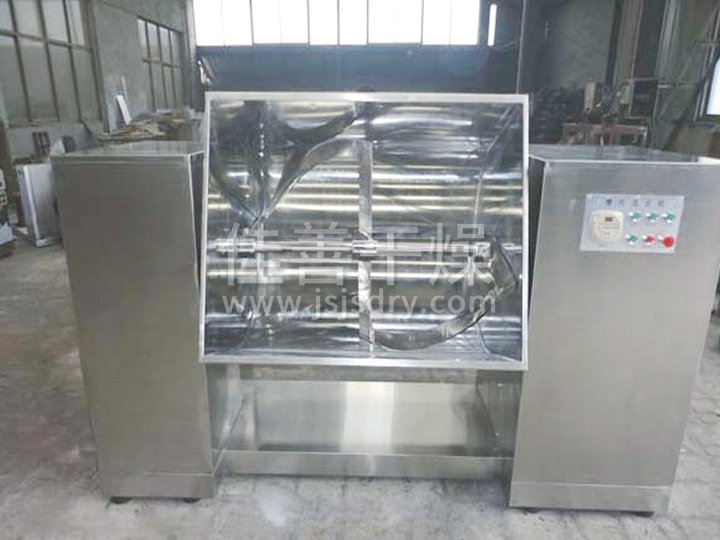 Trough type mixing machine
